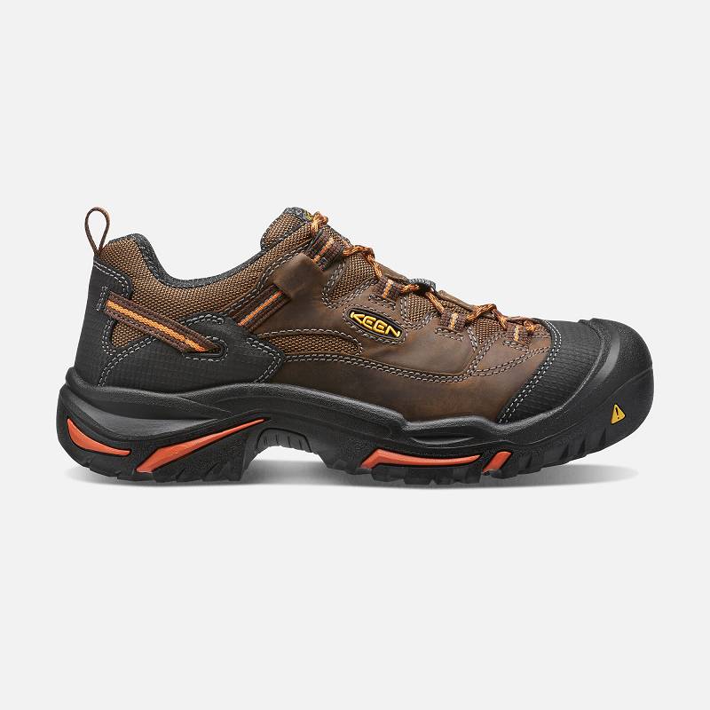 Keen Braddock Low Soft Toe Sicherheitsschuhe Herren DE-16208 Cascade/Orange Ochre - Keen Herrenschuh